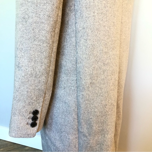 Loft Gray Two Button Long Dressy Pea Coat - Picture 7 of 8